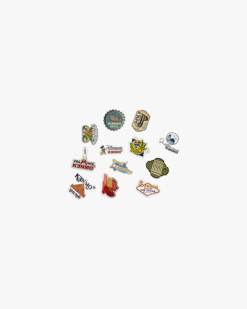 Sticker Set | 12 pcs Waterproof Vinyl | Location Theme