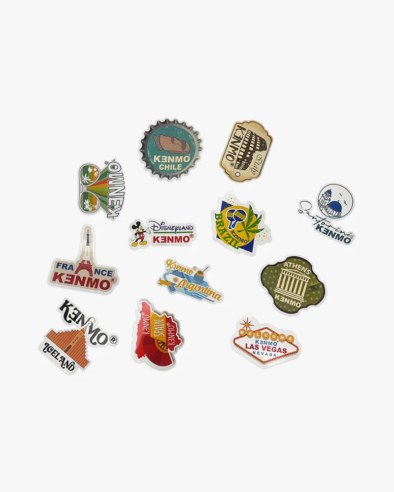 Sticker Set | 12 pcs Waterproof Vinyl | Location Theme - Image 2