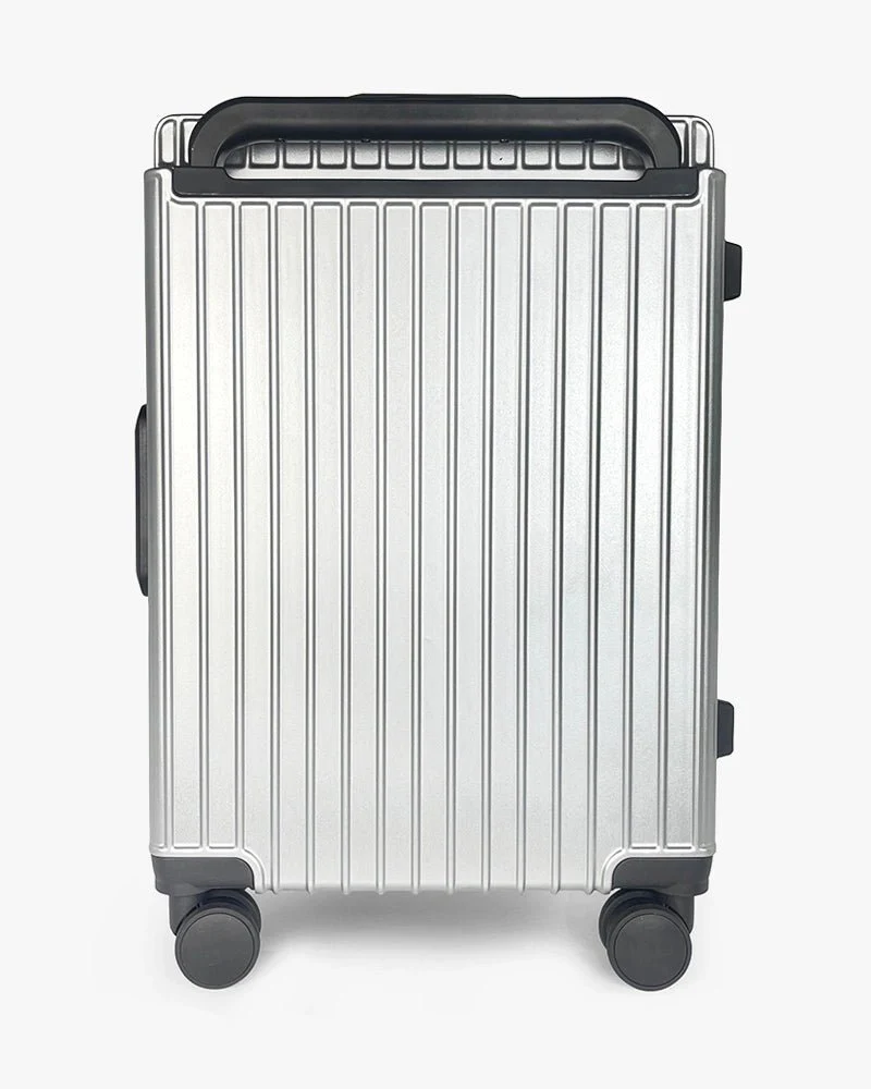 Silver Hardcase Luggage | 22 inch Wide Handle & Logo - Image 3
