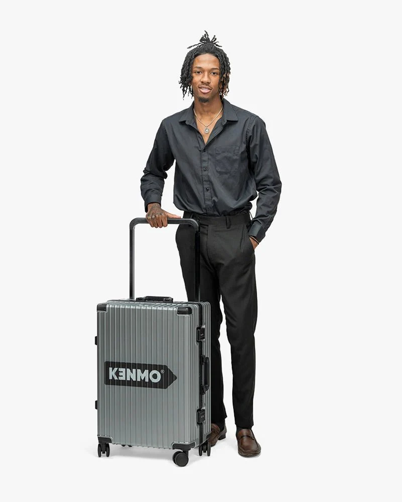 Silver Hardcase Luggage | 22 inch Wide Handle & Logo - Image 5