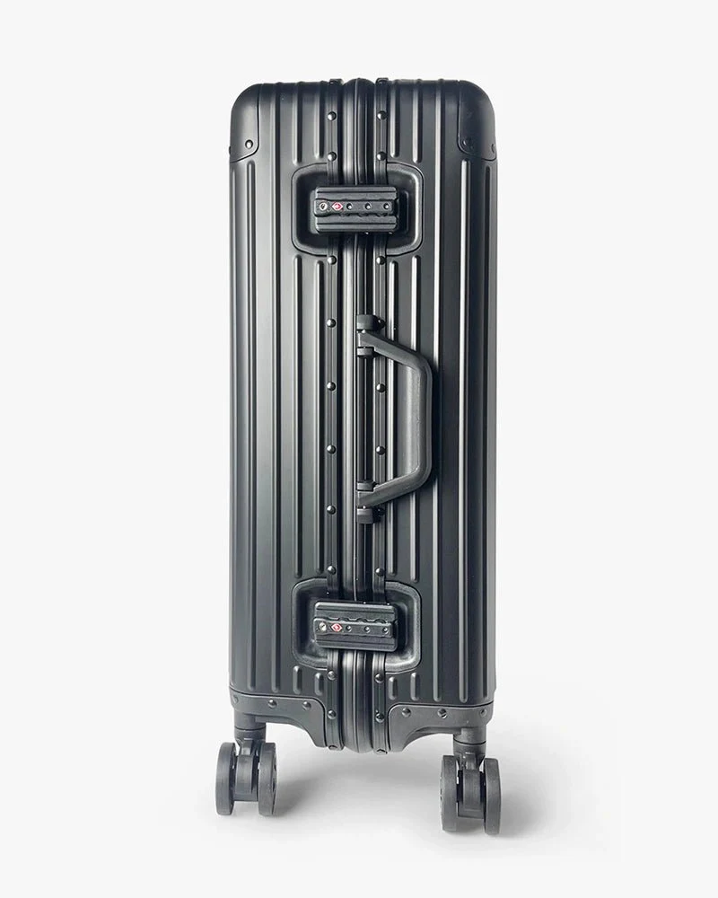 Black Aluminum Luggage | 24 inch & Matte | Arrow Logo - Image 3