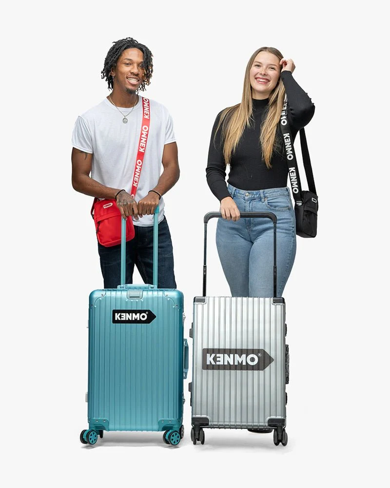 Blue Aluminum Luggage | 24 inch & Matte | Arrow Logo - Image 8