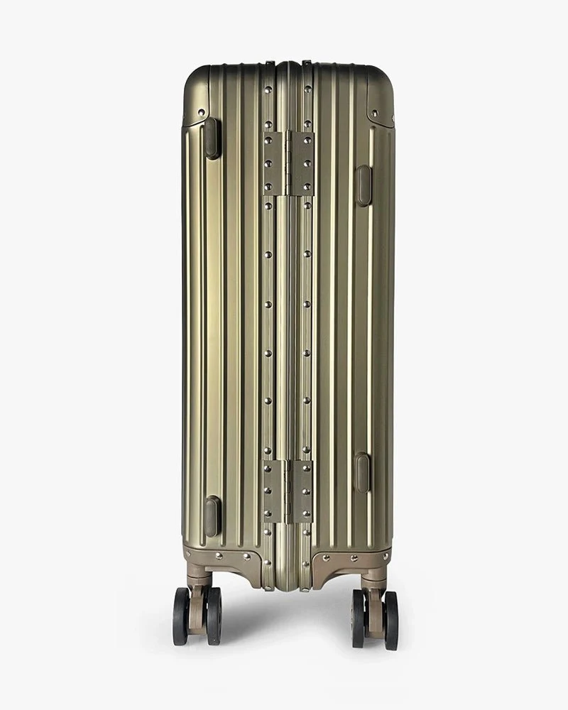 Golden Aluminum Luggage | 24 inch & Matte | Arrow Logo - Image 4