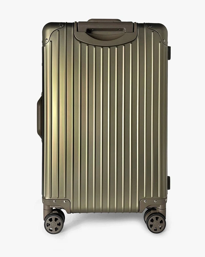 Golden Aluminum Luggage | 24 inch & Matte | Arrow Logo - Image 5