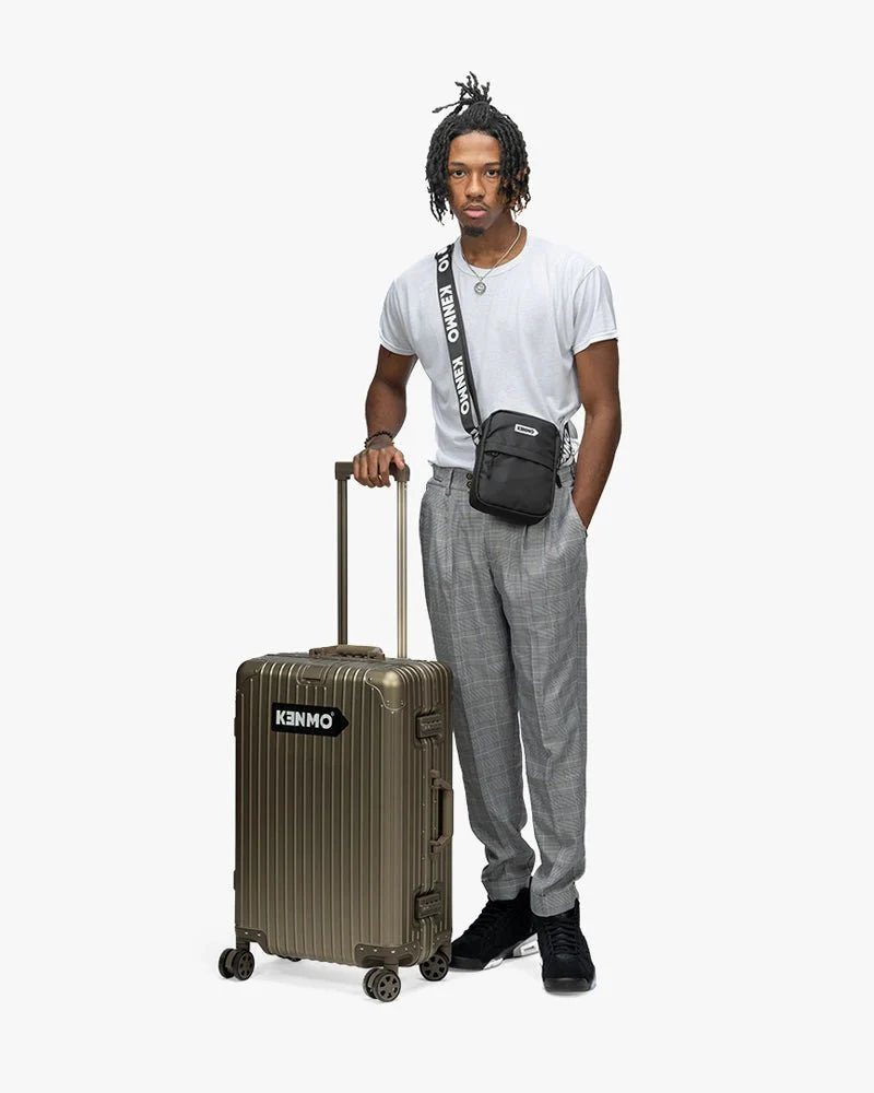 Golden Aluminum Luggage | 24 inch & Matte | Arrow Logo - Image 8