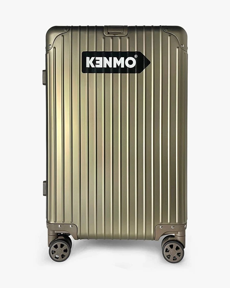 Golden Aluminum Luggage | 24 inch & Matte | Arrow Logo - Image 9