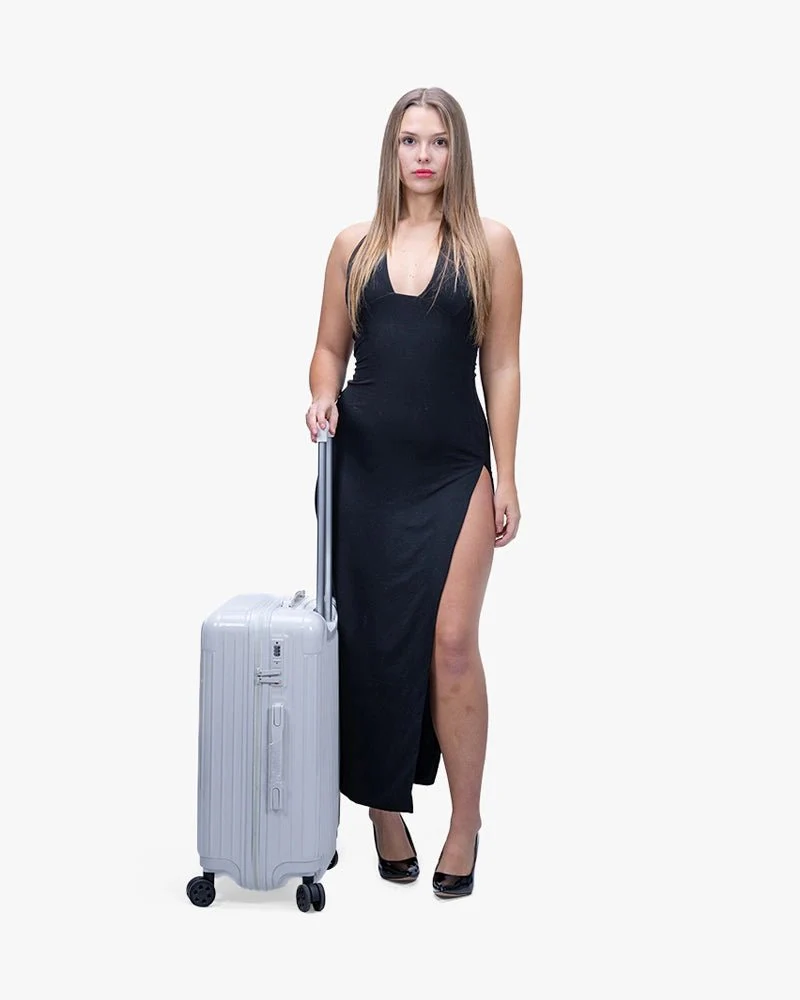 White Hardcase Luggage | 24 inch & Glossy | Arrow Logo - Image 8