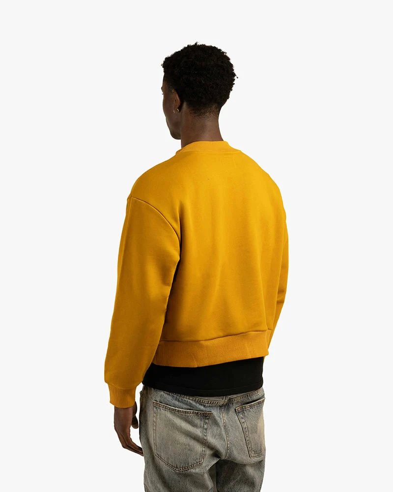 Yellow Cropped Sweatshirt | Bold Dyes Graphic - Image 4