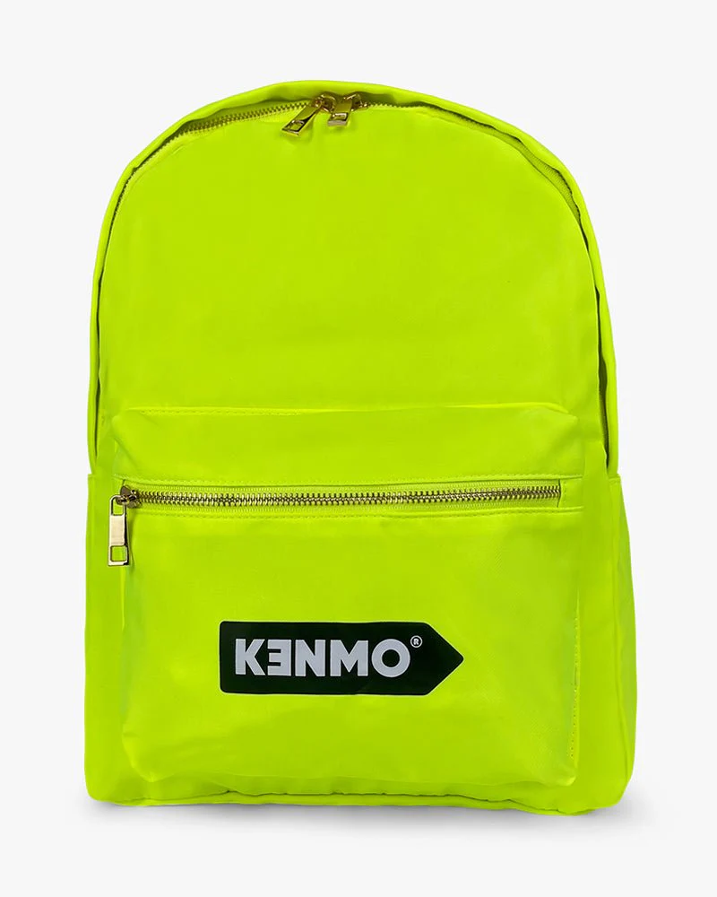 Neon Green Backpack | Waterproof With Kenmo Arrow Logo - Image 6