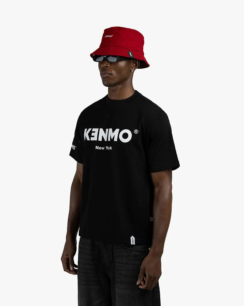 Red Bucket Hat | Label On Brim & Kenmo Logo - Image 4