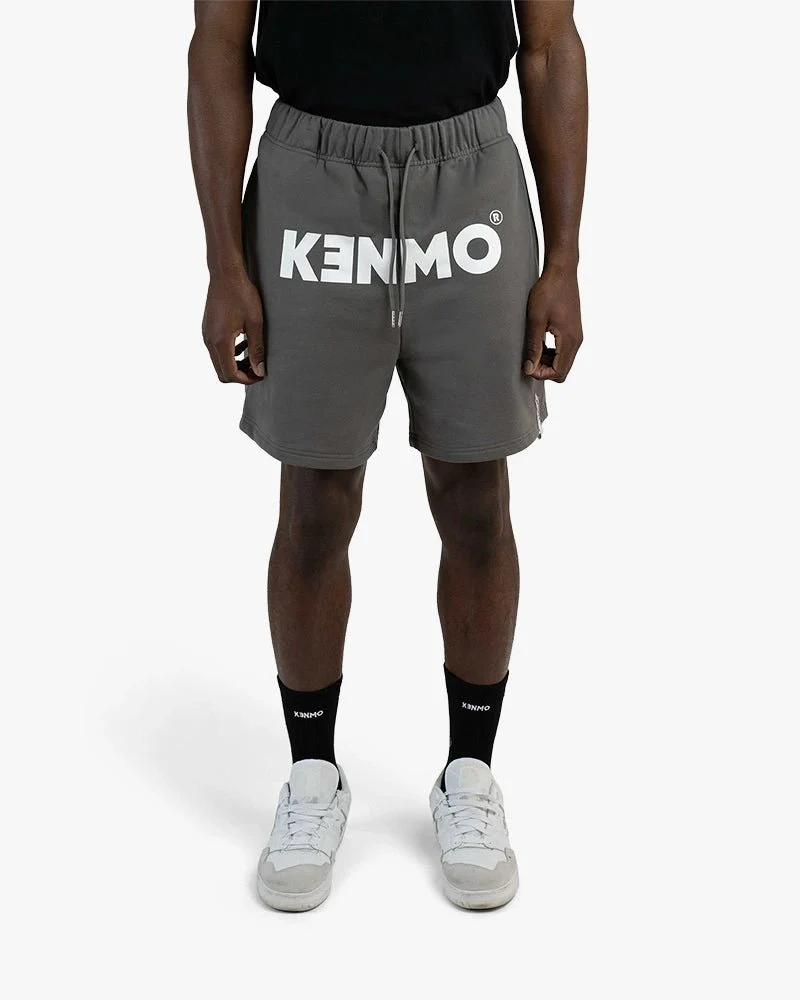 Grey Fitting Shorts | Bold Signature Kenmo Logo