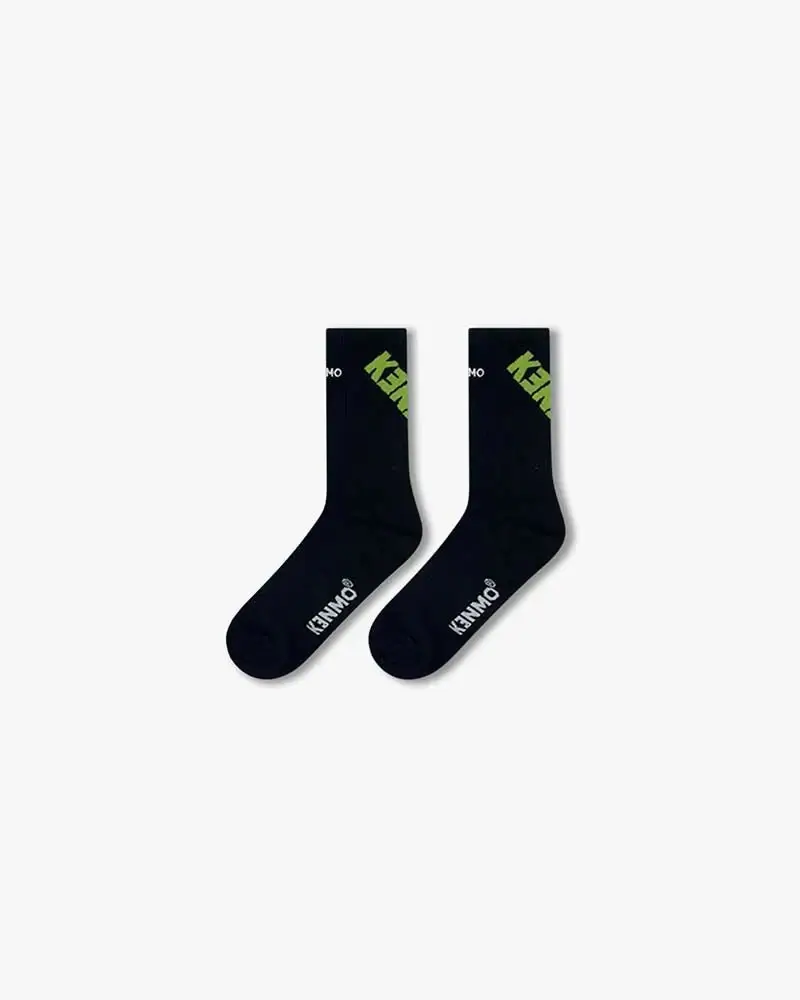 Black Logo Socks | Slanted Back Logo Streetwear Essentials
