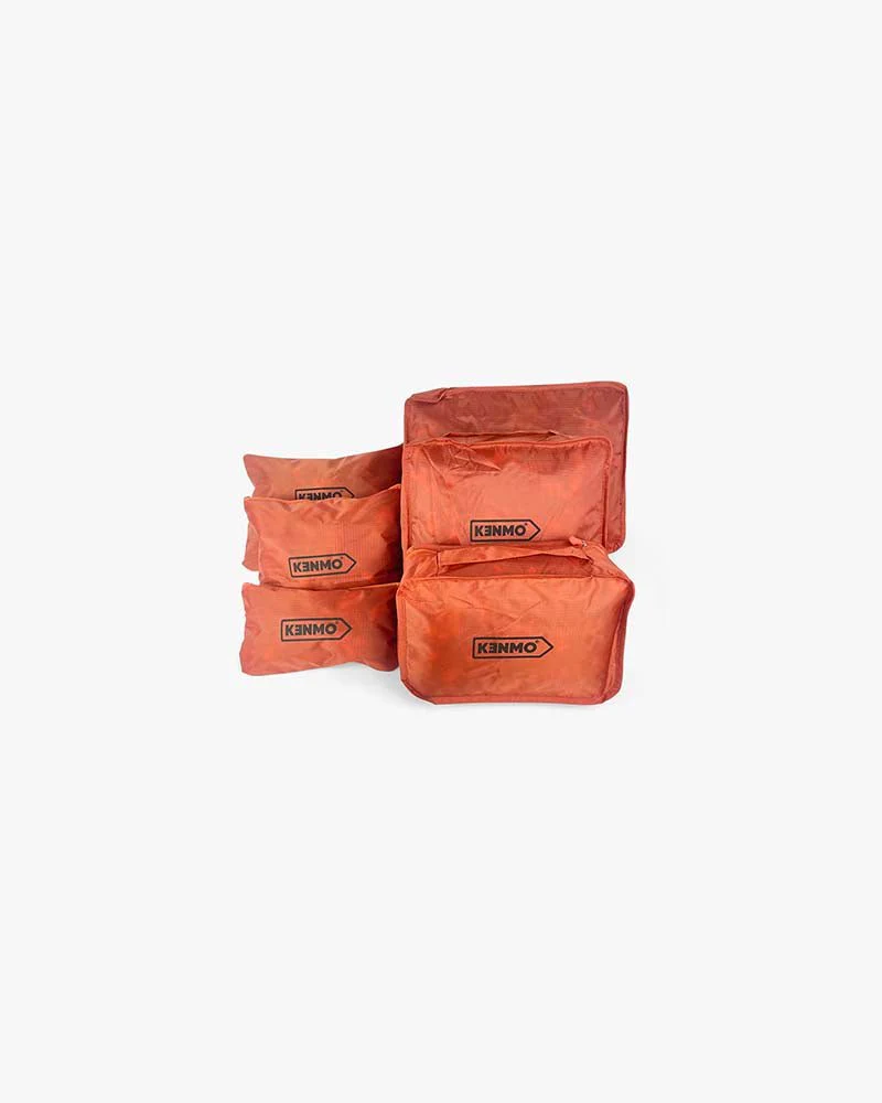 Red Luggage Organizer Set | 6 pcs Kenmo Arrow Logo