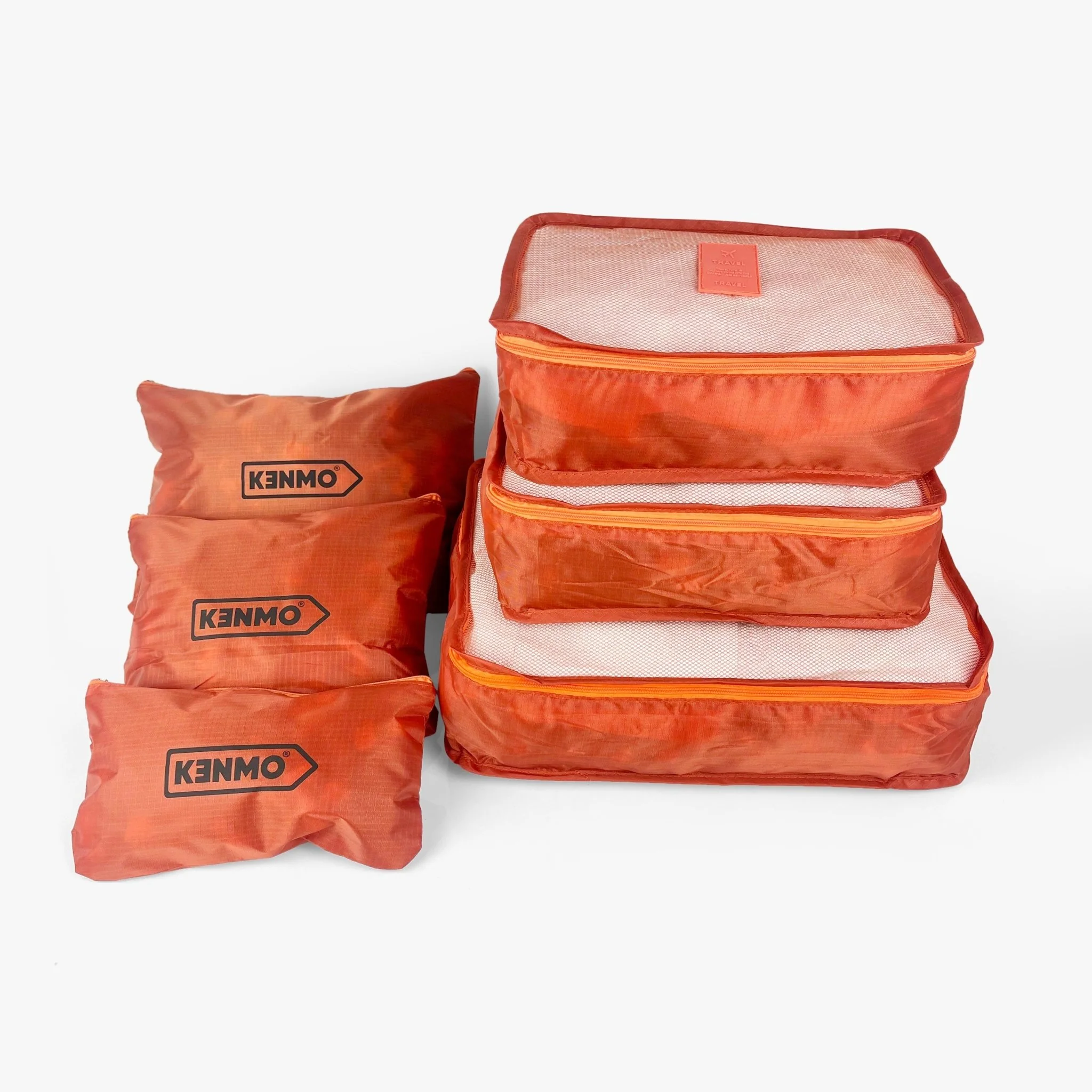 Red Luggage Organizer Set | 6 pcs Kenmo Arrow Logo - Image 2