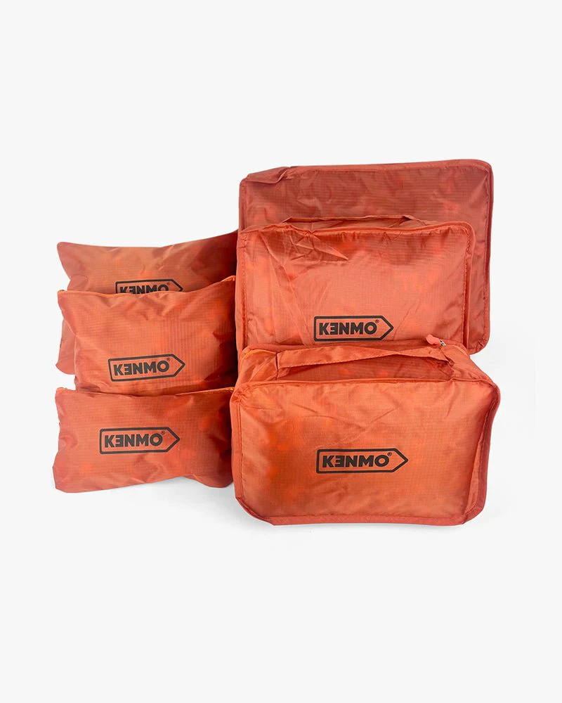 Red Luggage Organizer Set | 6 pcs Kenmo Arrow Logo - Image 5