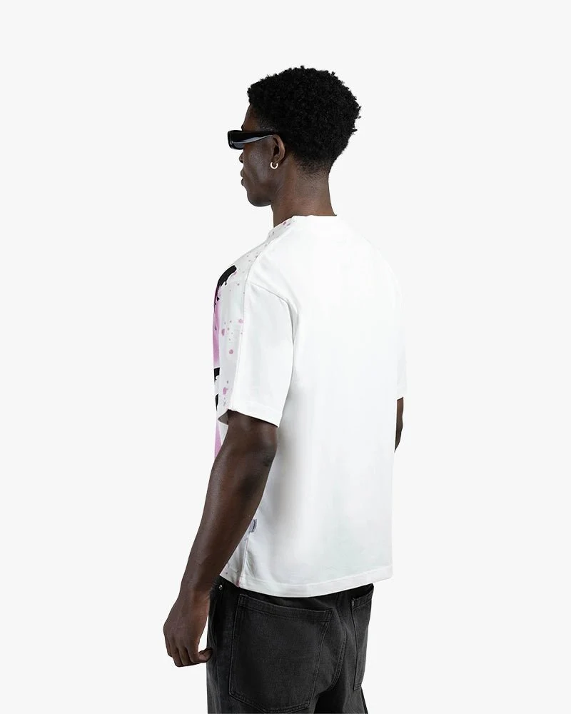 White Oversize Tee | School Of Hard knock Graphic - Image 4