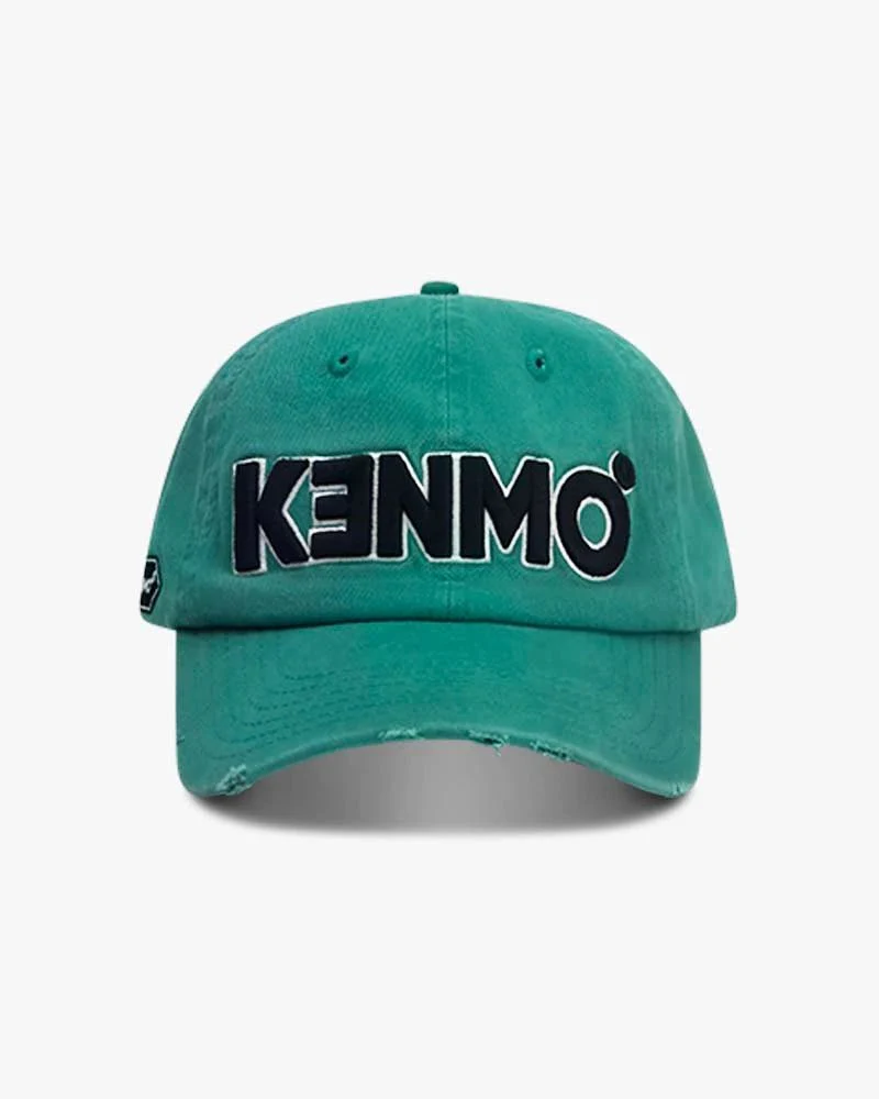 Green Signature Cap | Washed With Bold Front Logo - Image 6