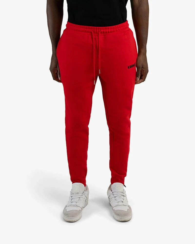 Red Signature Sweatpants | Bold Kenmo Streetwear Style