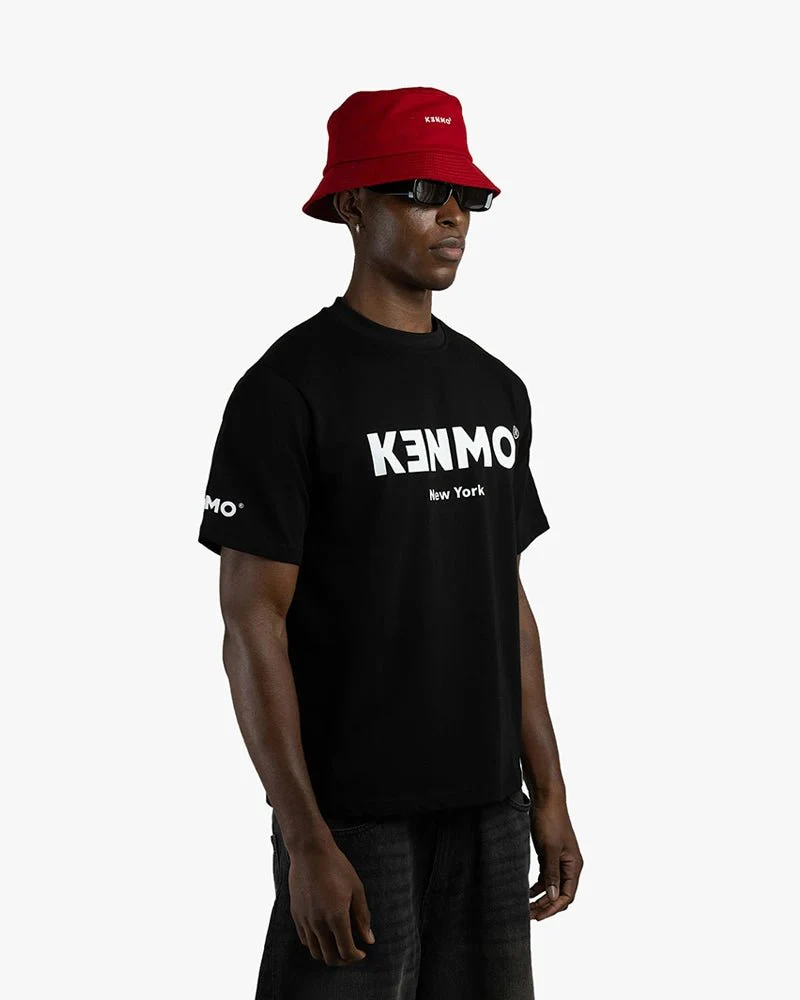Black Oversize Tee | Bold Signature Kenmo Logo - Image 3