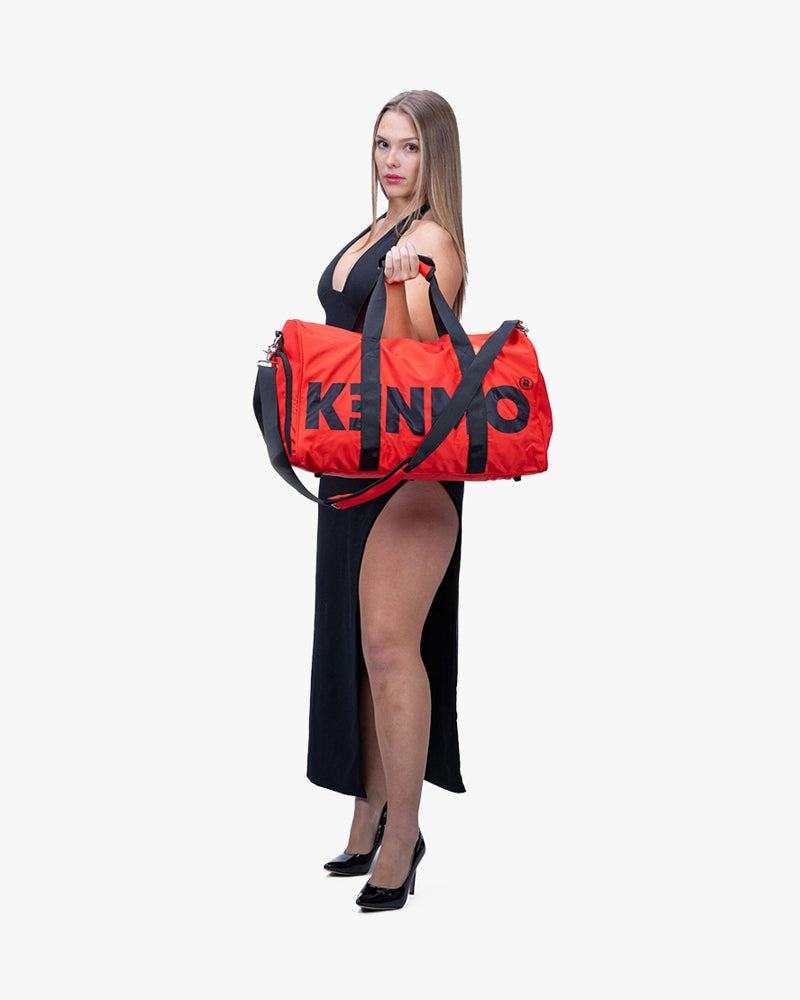 Red Duffel Bag | Bold Kenmo Logo On Front - Image 5