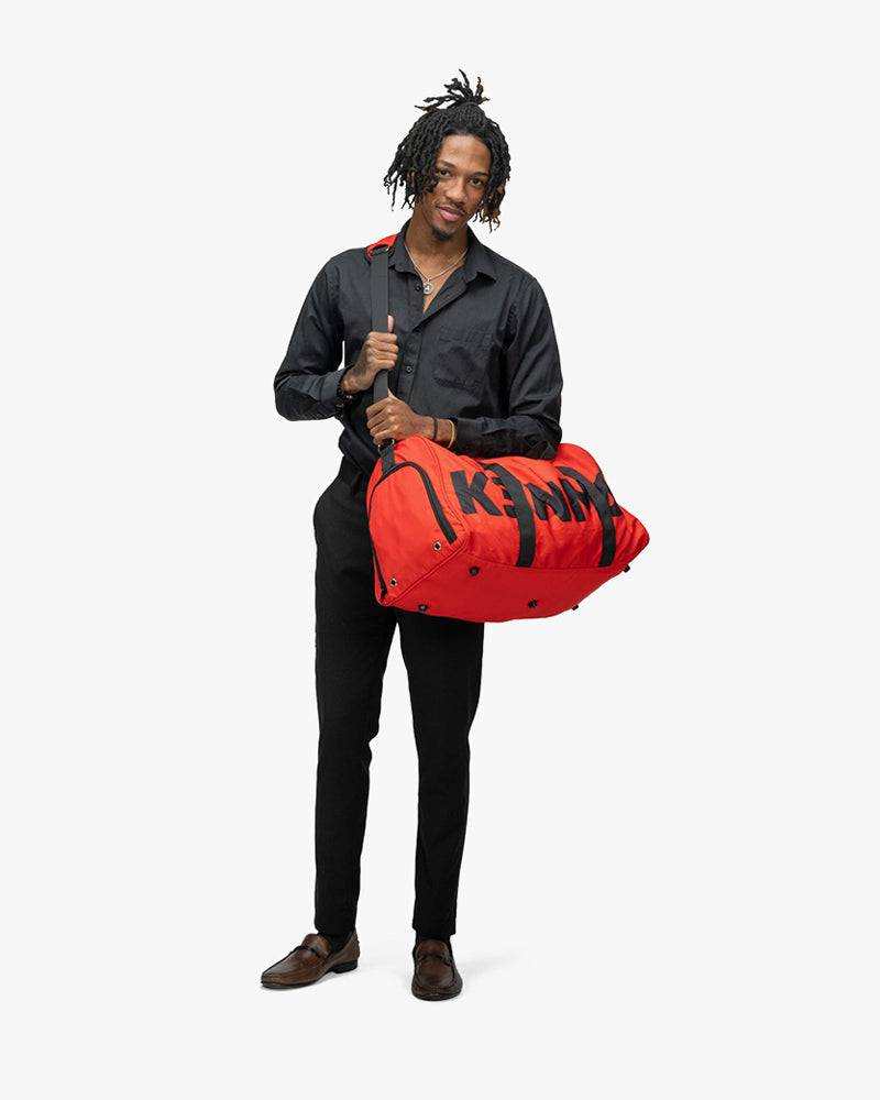 Red Duffel Bag | Bold Kenmo Logo On Front - Image 6