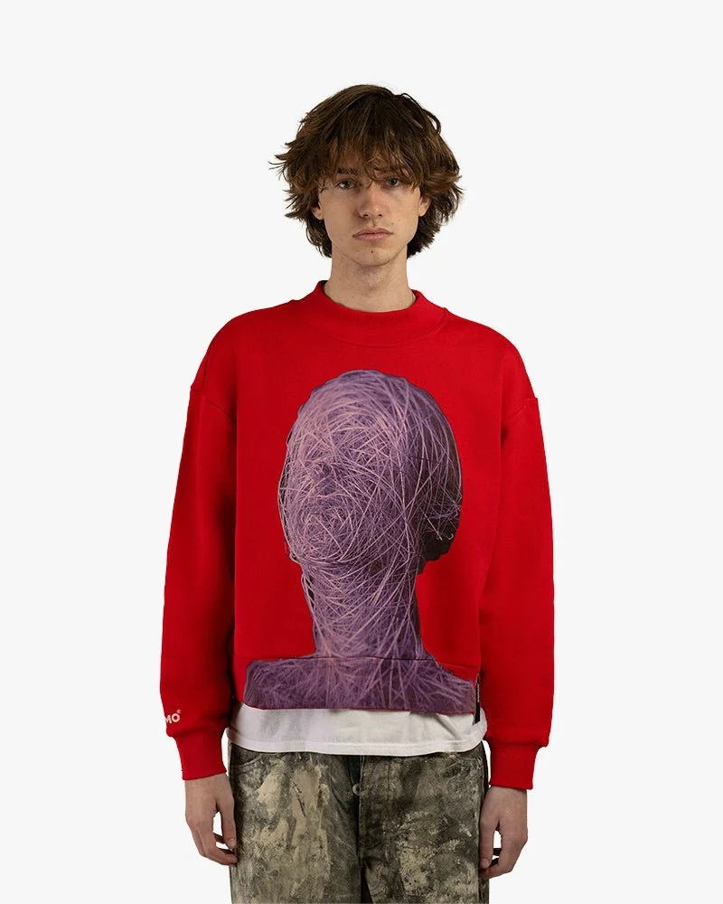 Red Cropped Sweatshirt | Twine Girl Graphic
